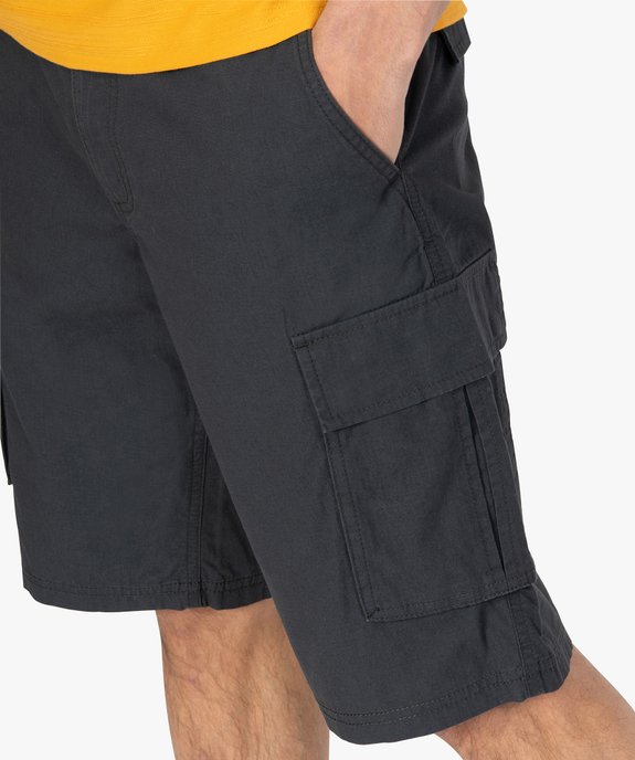 Bermuda homme avec larges poches à rabat vue2 - GEMO (HOMME) - GEMO