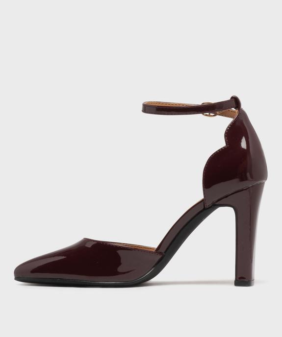 Escarpins vernis à talon haut et bout pointu femme - Valentina Baldano vue3 - VALENTINA BALDA - GEMO
