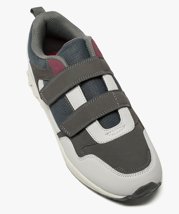 Baskets homme mesh et suédine fermeture scratch vue5 - G'FLEX - GEMO