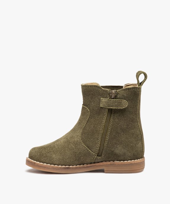 Boots bébé fille style Chelsea dessus cuir retourné – NA! vue4 - NA! - GEMO