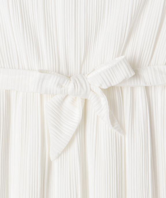 Robe courte sans manches plissée à ceinture fille vue3 - GEMO 4G FILLE - GEMO