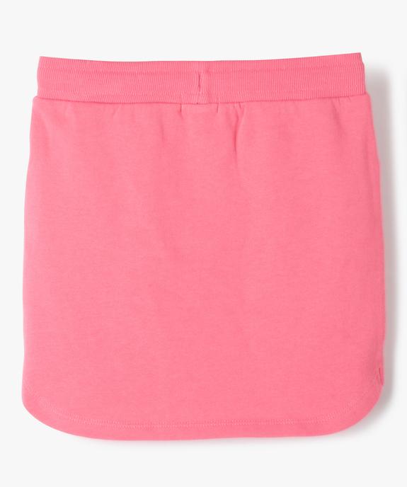Jupe courte en maille jogging fille vue3 - GEMO 4G FILLE - GEMO