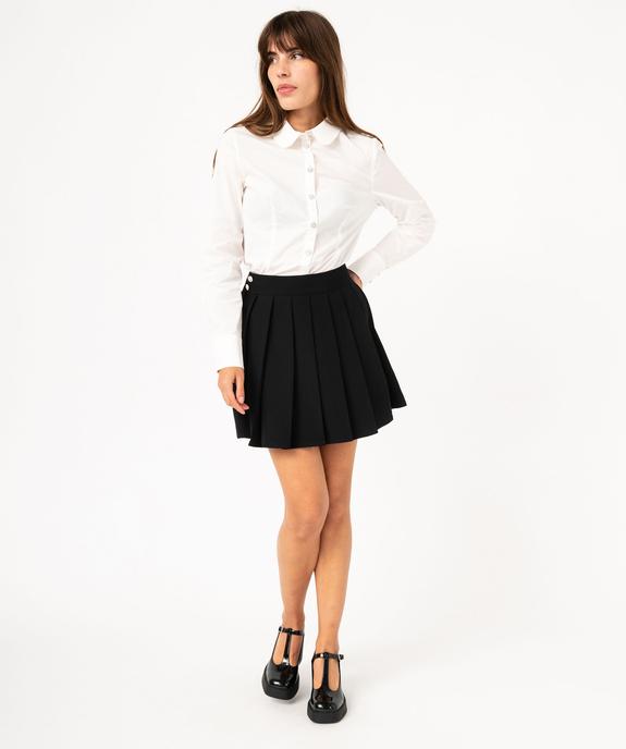 Jupe plissée courte avec boutons décoratifs femme vue5 - GEMO(FEMME PAP) - GEMO