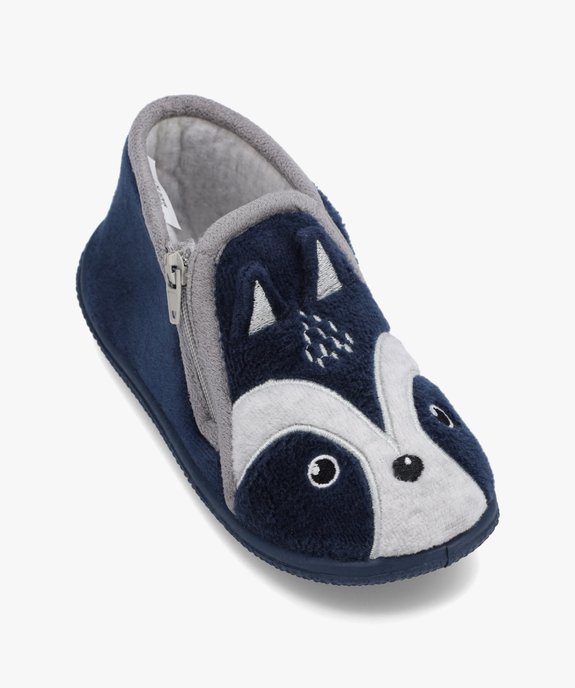 Chaussons garçon bottillons en velours raton-laveur vue5 - GEMO 4G GARCON - GEMO