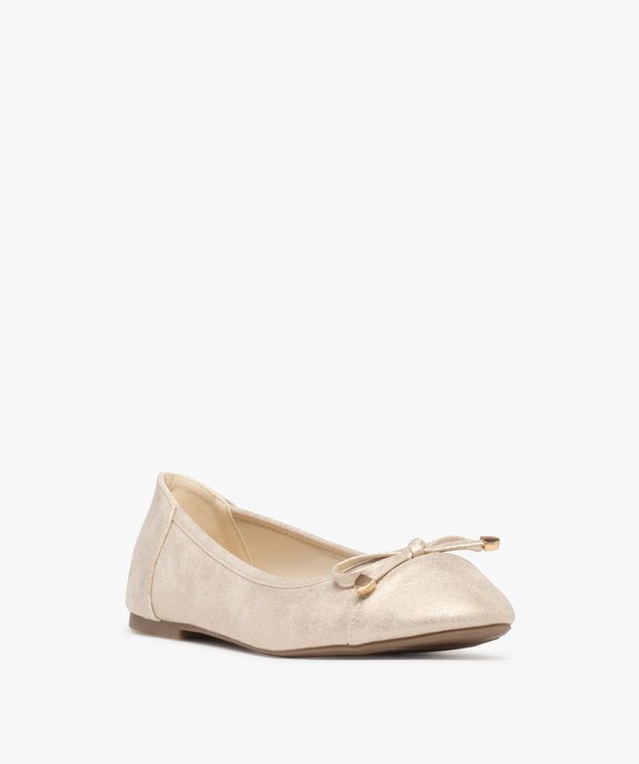 Ballerines femme unies à paillettes avec noeud fantaisie vue2 - VALENTINA BALDA - GEMO