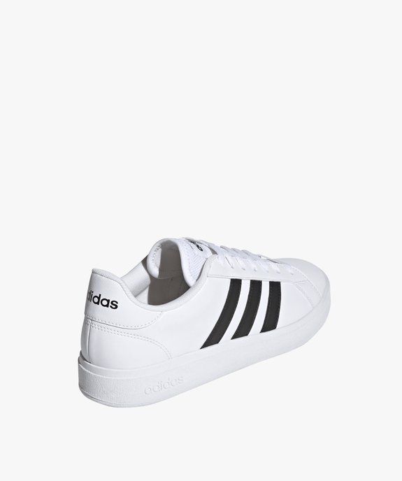 Baskets basses à bandes contrastées homme - Adidas Grand Court Base vue4 - ADIDAS - GEMO