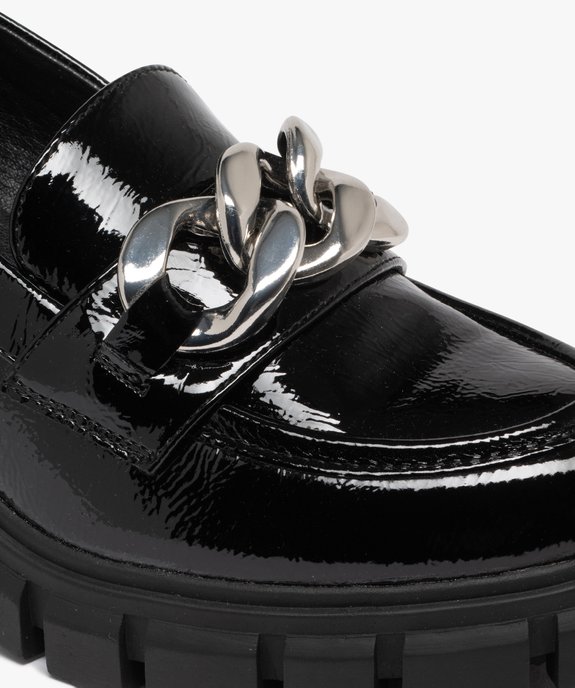 Mocassins chunky vernis à talon et semelle crantée femme vue6 - 5 MILES - GEMO