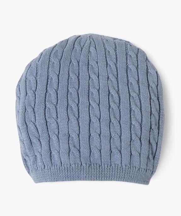 Bonnet fin en maille torsadée bébé vue1 - GEMO(BB COUCHE) - GEMO