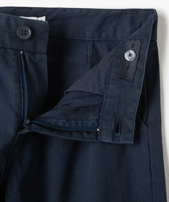 Pantalon chino uni garçon vue2 - GEMO 4G GARCON - GEMO