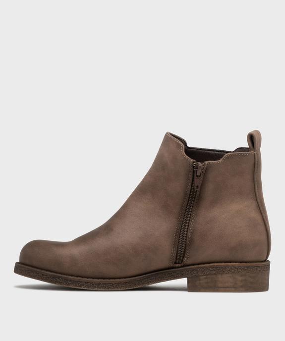 Boots avec empiècement fleuri avec doublure chaude femme - Emilia Rosa vue3 - EMILIA ROSA - GEMO