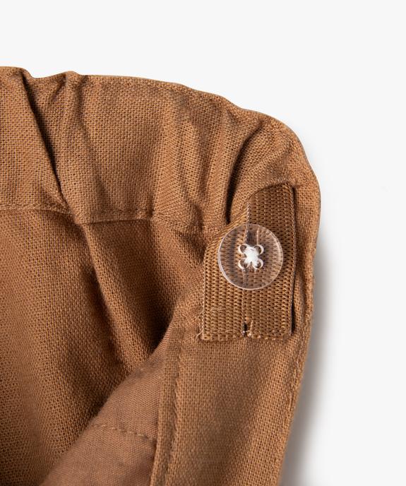 Pantalon en lin et coton bébé garçon vue2 - GEMO(BEBE DEBT) - GEMO