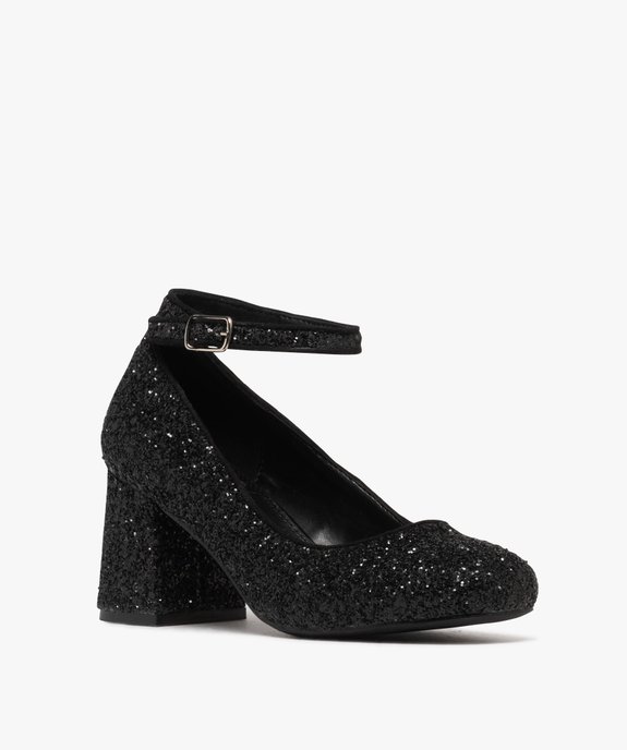 Escarpins à bride cheville et talon large femme vue2 - GEMO(URBAIN) - GEMO