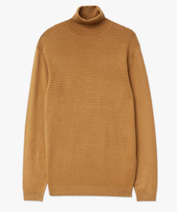 Pull à col roulé en maille fine homme vue4 - GEMO 4G HOMME - GEMO
