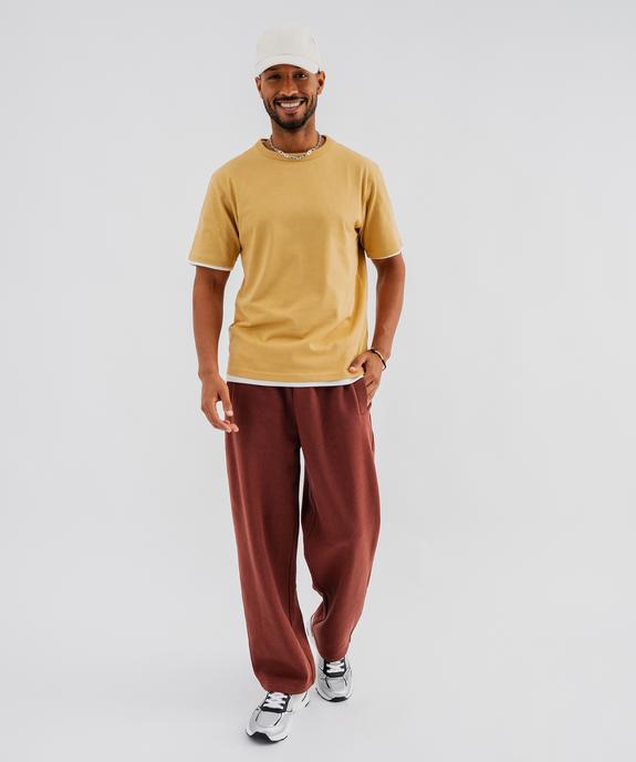 Tee-shirt manches courtes et col rond homme vue5 - GEMO (HOMME) - GEMO