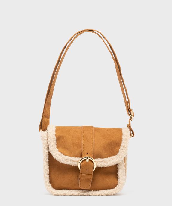 Sac besace à rabat et fourrure imitation fille vue1 - GEMO (ACCESS) - GEMO