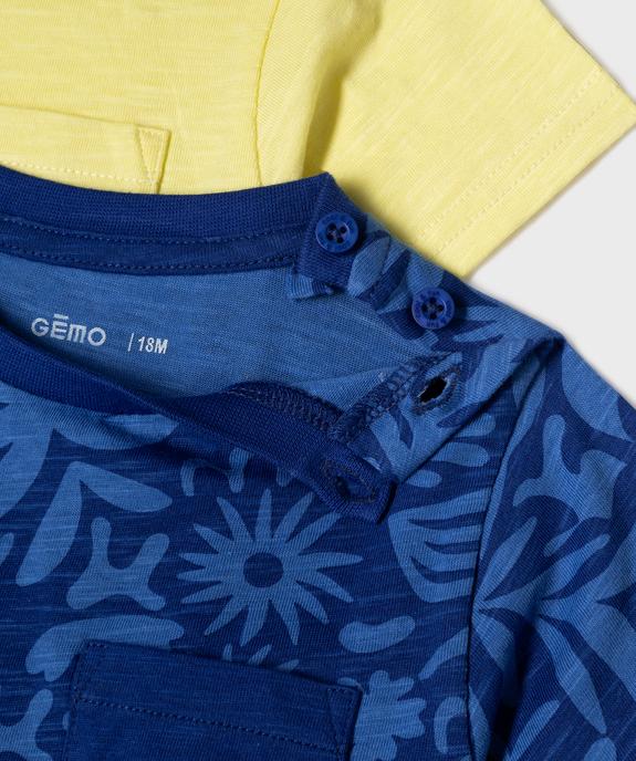 Tee-shirt à manches courtes imprimés bébé garçon (lot de 2) vue2 - GEMO 4G BEBE - GEMO