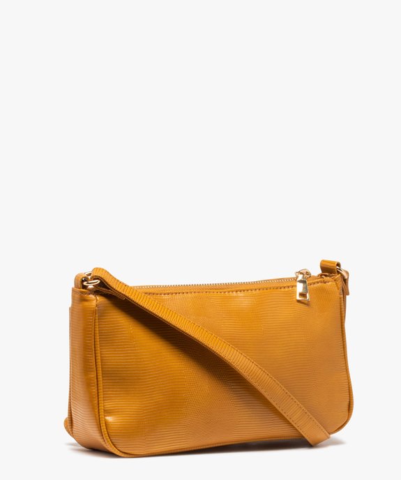 Sac besace femme texturé avec petit porte-monnaie vue2 - GEMO (ACCESS) - GEMO