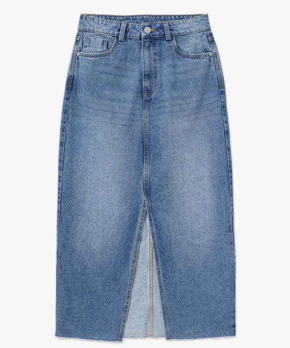 Jupe en jean longue fendue devant femme vue4 - GEMO 4G FEMME - GEMO