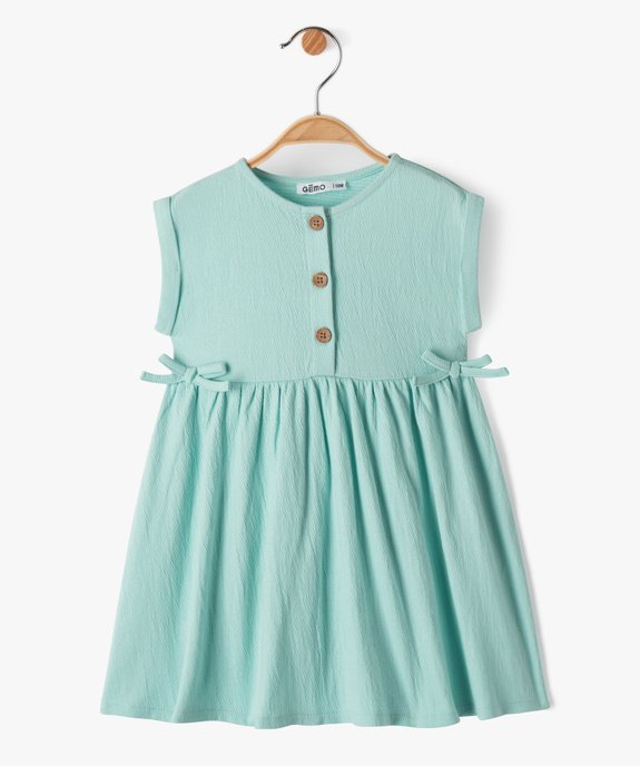 Robe bébé fille avec haut boutonné et jupe large vue1 - GEMO(BEBE DEBT) - GEMO