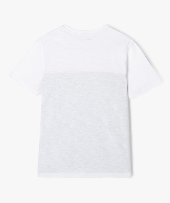 Tee-shirt bicolore à poche garçon vue4 - GEMO 4G GARCON - GEMO