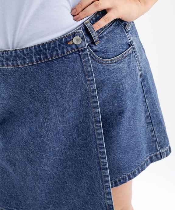 Jupe short en jean femme grande taille vue2 - GEMO (G TAILLE) - GEMO