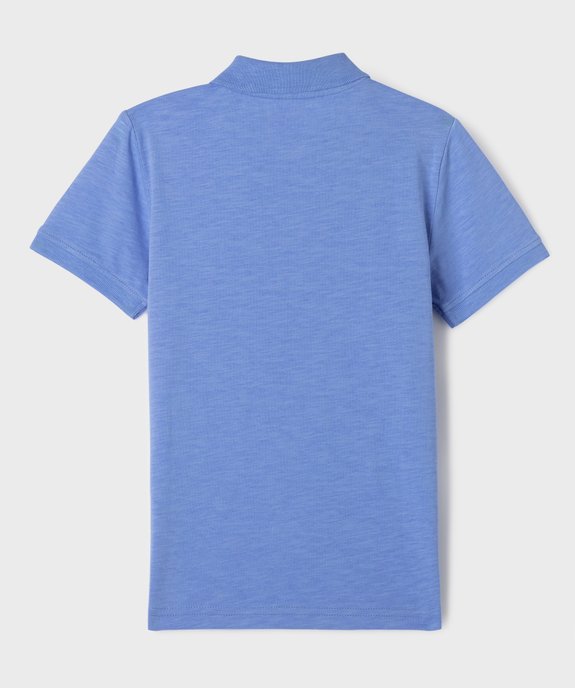 Polo manches courtes brodé garçon vue3 - GEMO (ENFANT) - GEMO