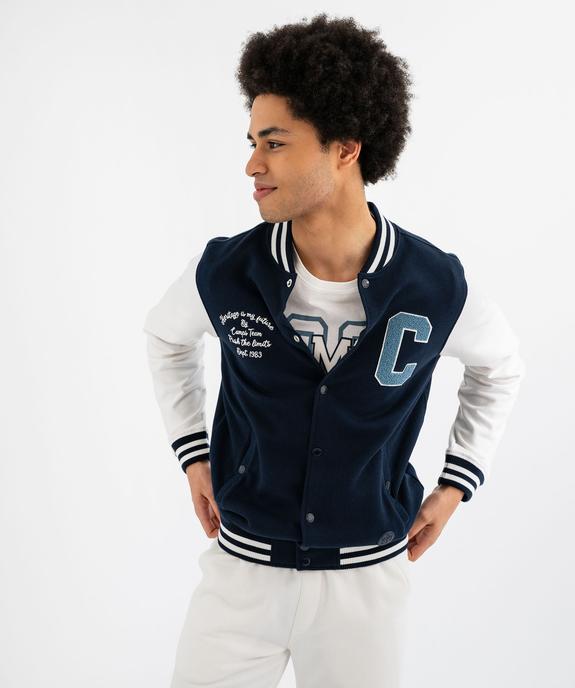 Sweat boutonné look veste teddy homme - Camps United vue1 - CAMPS US - GEMO