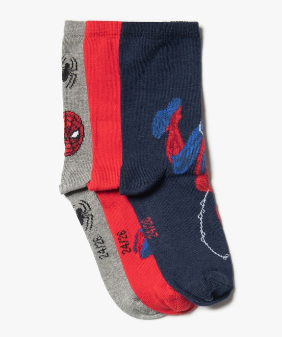 Chaussettes garçon tige haute imprimées - Spiderman (lot de 3) vue1 - MARVEL DTR - GEMO
