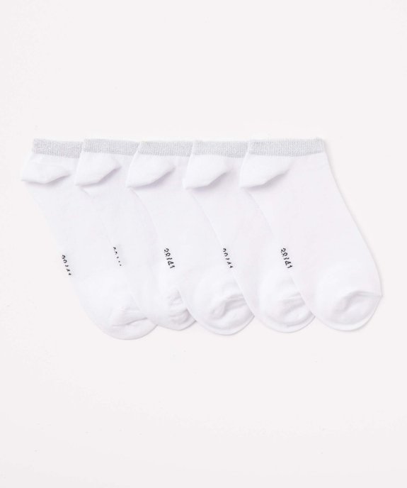 Chaussettes femme tige ultra courte avec paillettes (lot de 5) vue1 - GEMO(HOMWR FEM) - GEMO