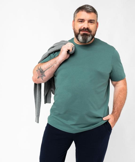 Tee-shirt à manches courtes et col rond homme vue5 - GEMO 4G HOMME - GEMO