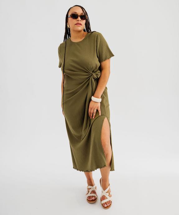 Robe longue à manches courtes femme grande taille vue3 - GEMO 4G GT - GEMO