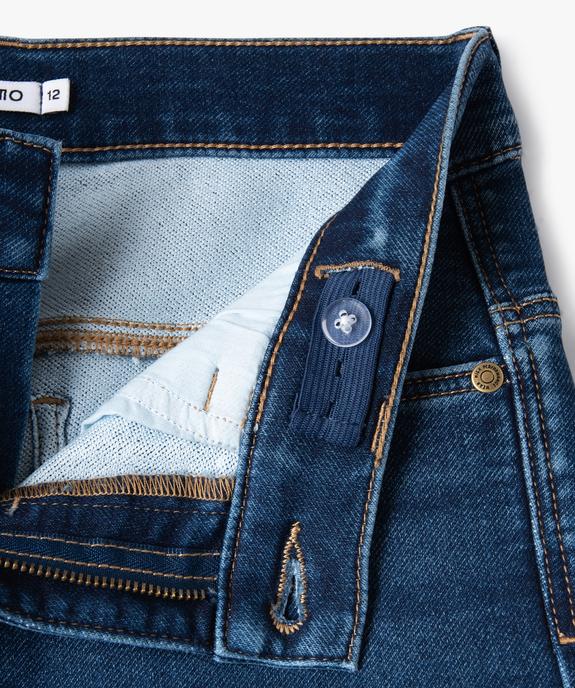 Bermuda en jean ultra stretch à revers garçon vue2 - GEMO 4G GARCON - GEMO