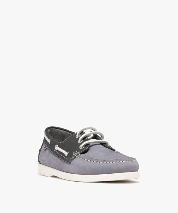 Chaussures bateau bicolore - Tanéo vue3 - TANEO - GEMO