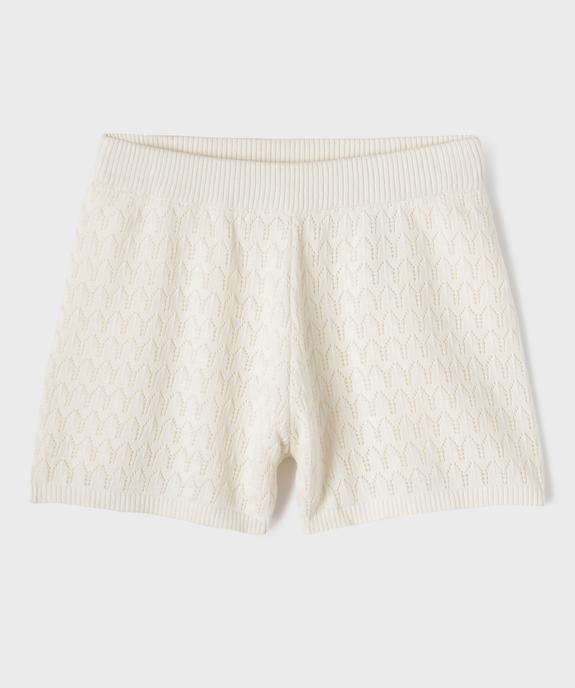 Short en maille avec taille élastique fille vue1 - GEMO (JUNIOR) - GEMO