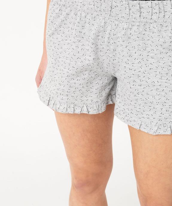 Short de pyjama avec finitions froncées femme vue2 - GEMO 4G FEMME - GEMO