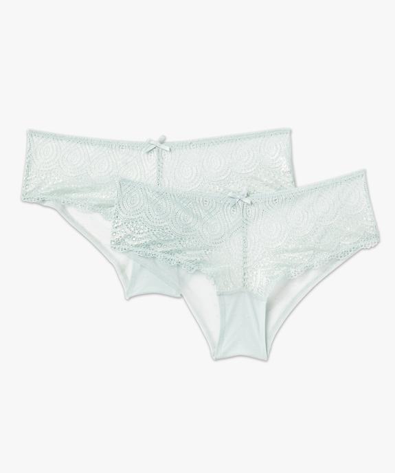 Shorty en dentelle et tulle femme (lot de 2) vue4 - GEMO(HOMWR FEM) - GEMO