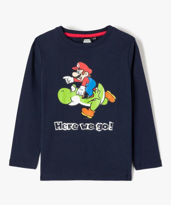 T-shirt manches longues imprimé garçon vue2 - MARIO - GEMO