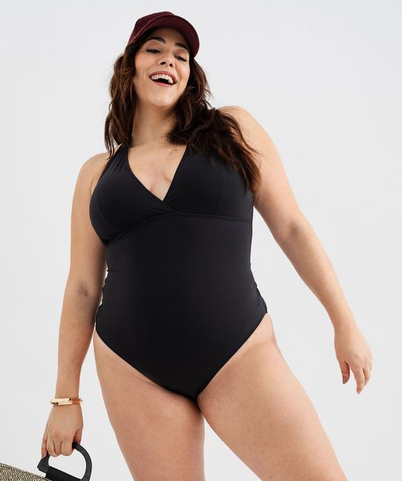 Maillot de bain une pièce femme grande taille bonnets triangles vue7 - GEMO (PLAGE) - GEMO