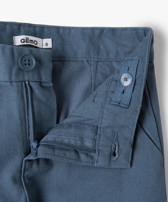 Pantalon chino 100% coton garçon vue2 - GEMO 4G GARCON - GEMO