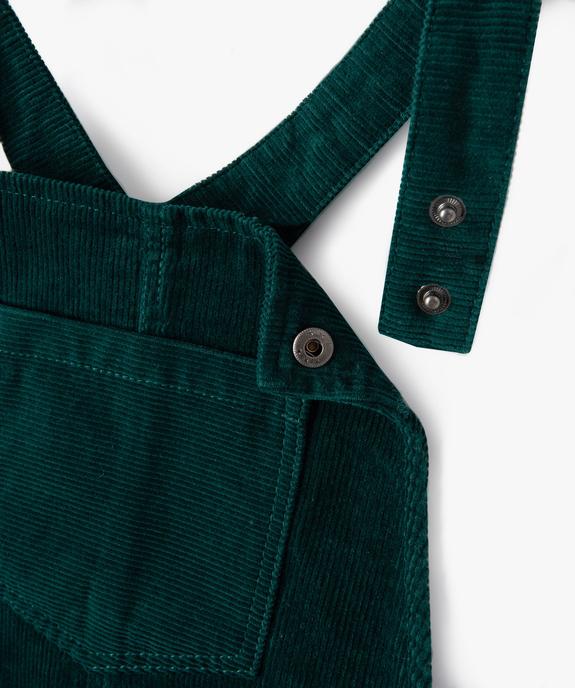 Robe salopette en velours fines côtes fille vue3 - GEMO (ENFANT) - GEMO