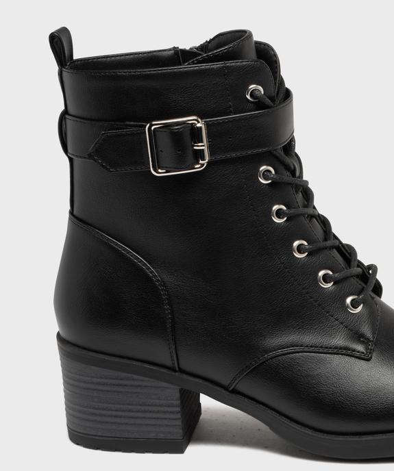 Bottines femme à talon carré et à lacets avec bride à boucle vue13 - VALENTINA BALDA - GEMO