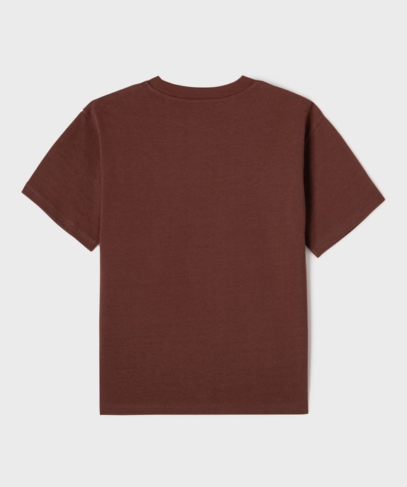 Tee-shirt uni à col rond garçon vue3 - GEMO (JUNIOR) - GEMO