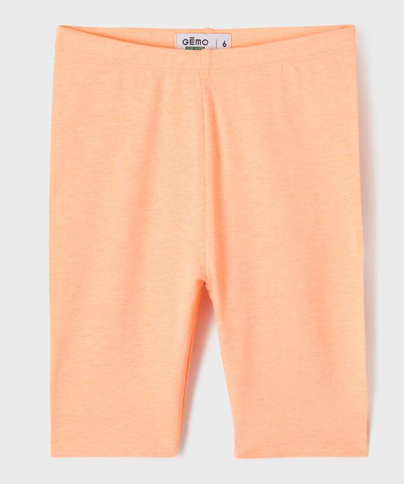 Legging court uni taille élastique fille vue2 - GEMO (ENFANT) - GEMO