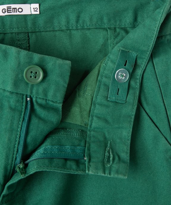 Bermuda coupe chino regular en toile de coton garçon vue2 - GEMO 4G GARCON - GEMO