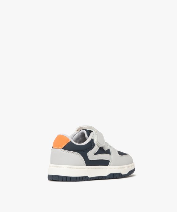 Baskets basses tricolores à lacets élastiques et scratch bébé garçon vue5 - CAMPS - GEMO