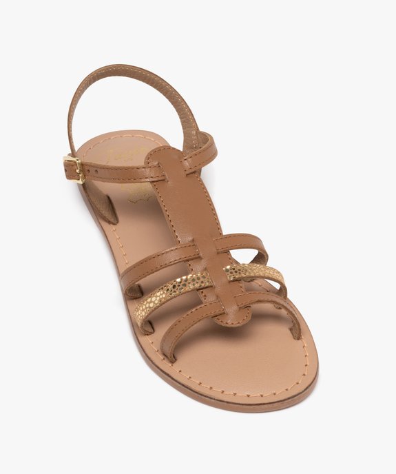 Sandales en cuir multibrides fille vue5 - LOVELY WINGS GEMO FOR GOOD - GEMO
