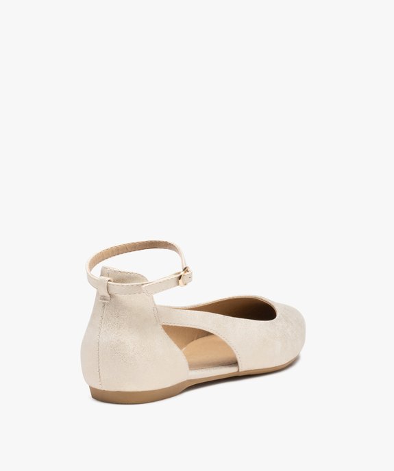 Ballerines femme à talon plat unies avec bride cheville vue5 - GEMO(URBAIN) - GEMO
