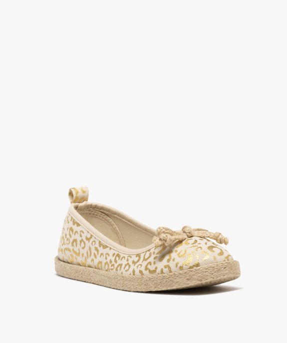 Ballerines en toile imprimée à semelle de corde femme vue3 - FOLLOW ME G4G - GEMO