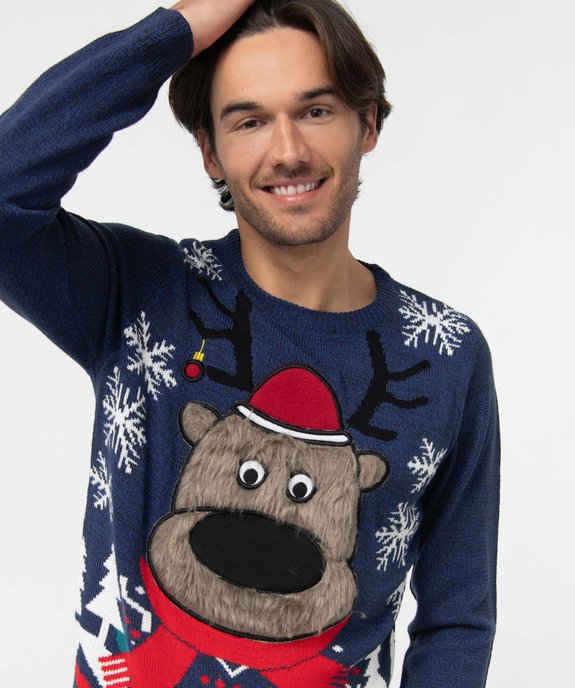 Pull de Noël homme avec motif vue2 - GEMO (HOMME) - GEMO