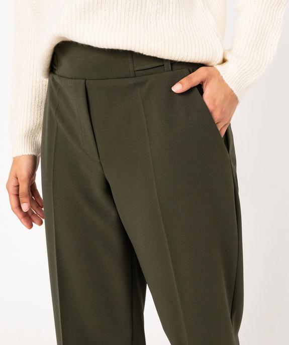 Pantalon 7/8ème à plis en maille fluide femme vue2 - GEMO(FEMME PAP) - GEMO